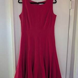 Calvin Klein Collection Vibrant Red Midi Dress